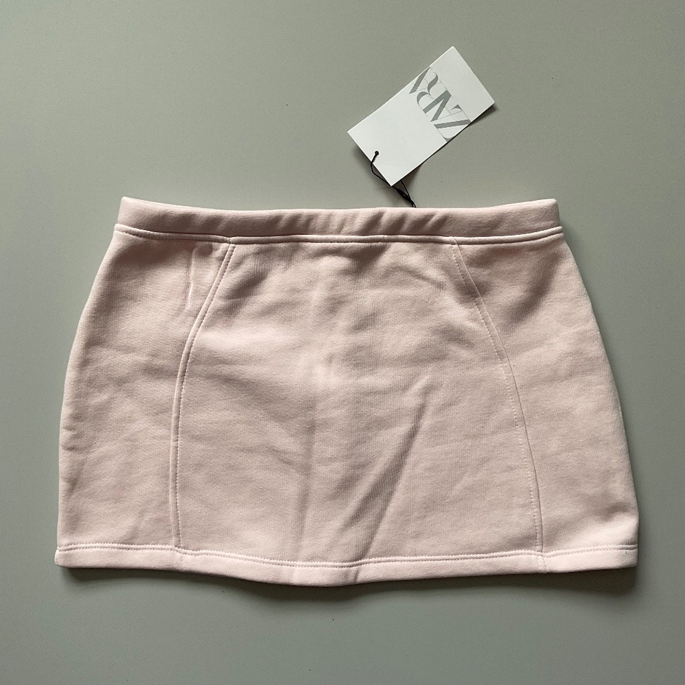 Small ZARA Pastel Pink Micro Mini Skirt New with Tags